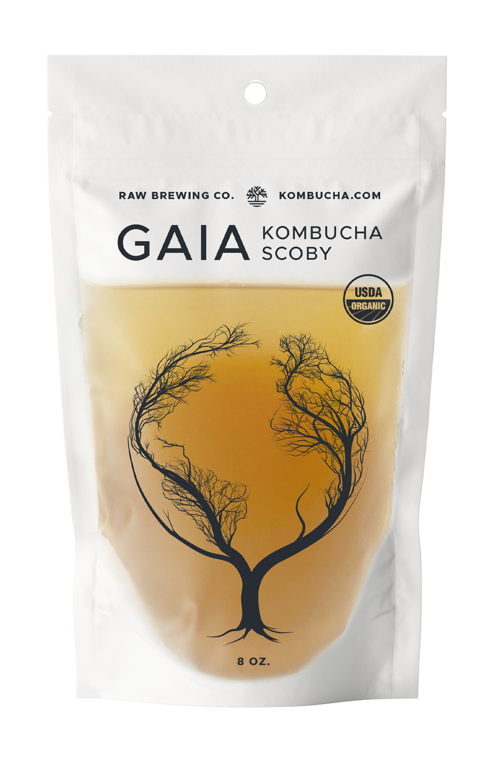 Gaia - Blended Kombucha Culture (SCOBY) & Starter Liquid (Certified Or –  Raw Brewing Co. 