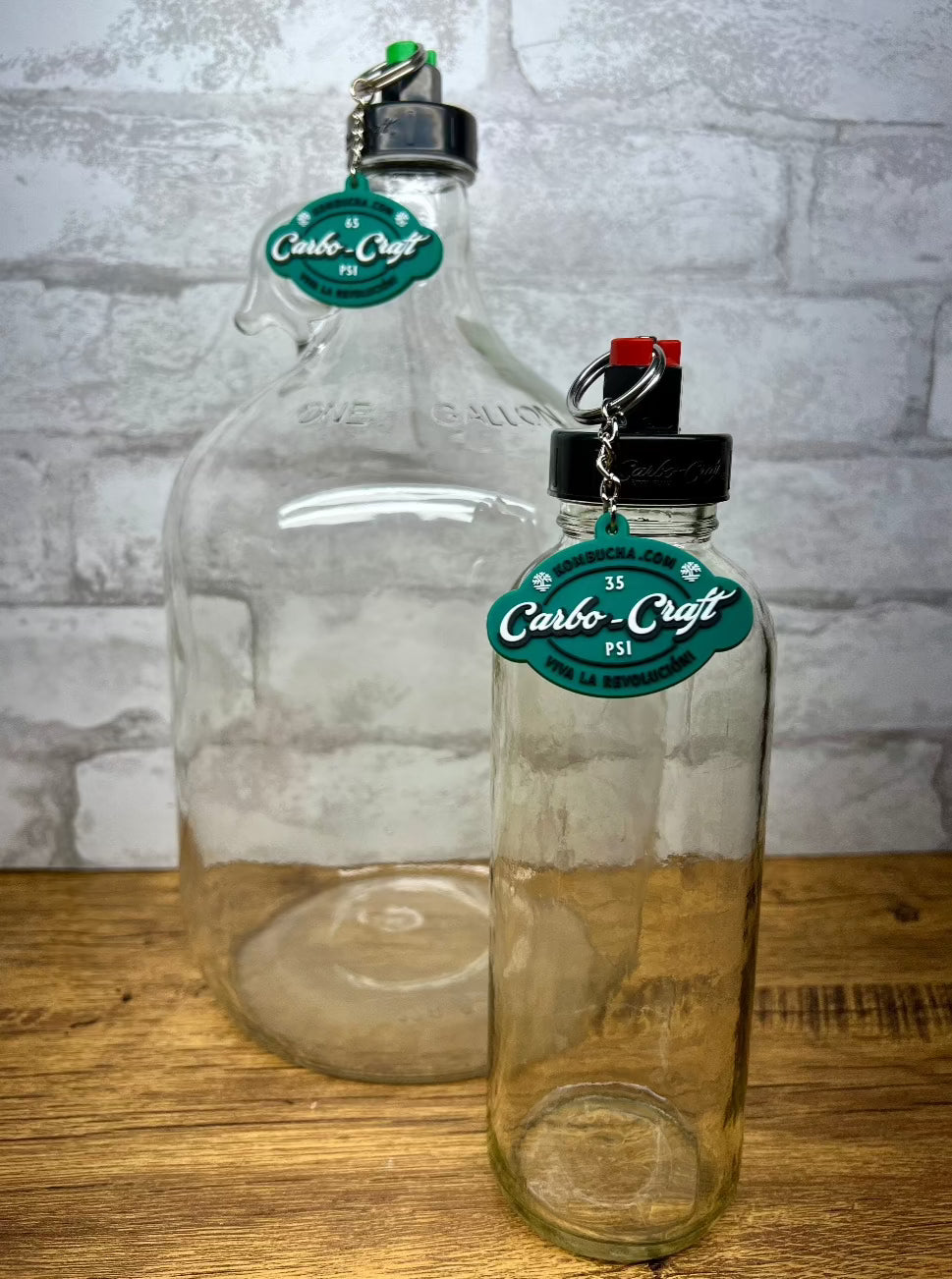 Stainless carbonation cap for homebrew setups displayed simply