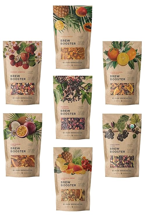 Brew Booster seven flavor pack for finishing and flavoring kombucha