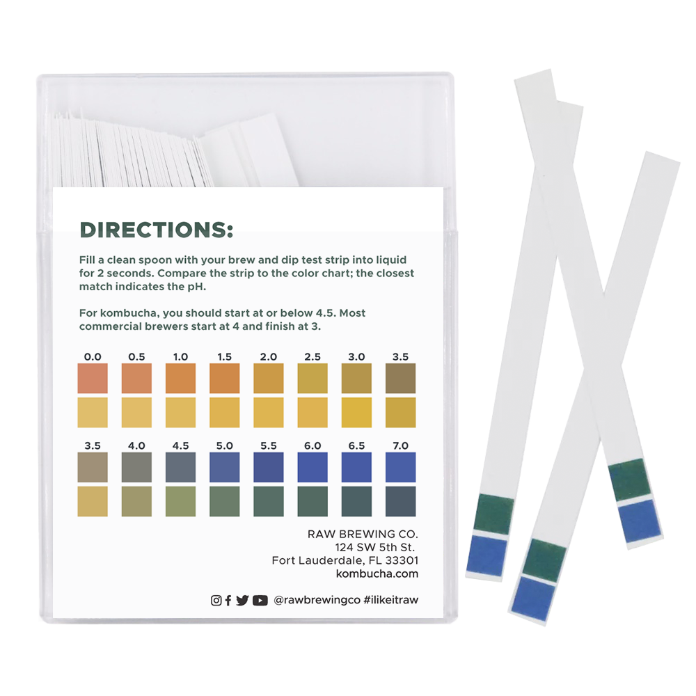 pH measurement tool for SCOBY-based brewing highlighted in packaging
