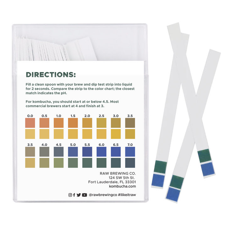 pH measurement tool for SCOBY-based brewing highlighted in packaging