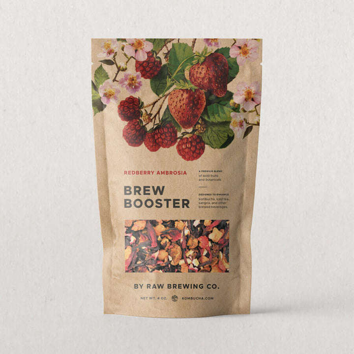 Front pouch of Redberry Ambrosia Brew Booster