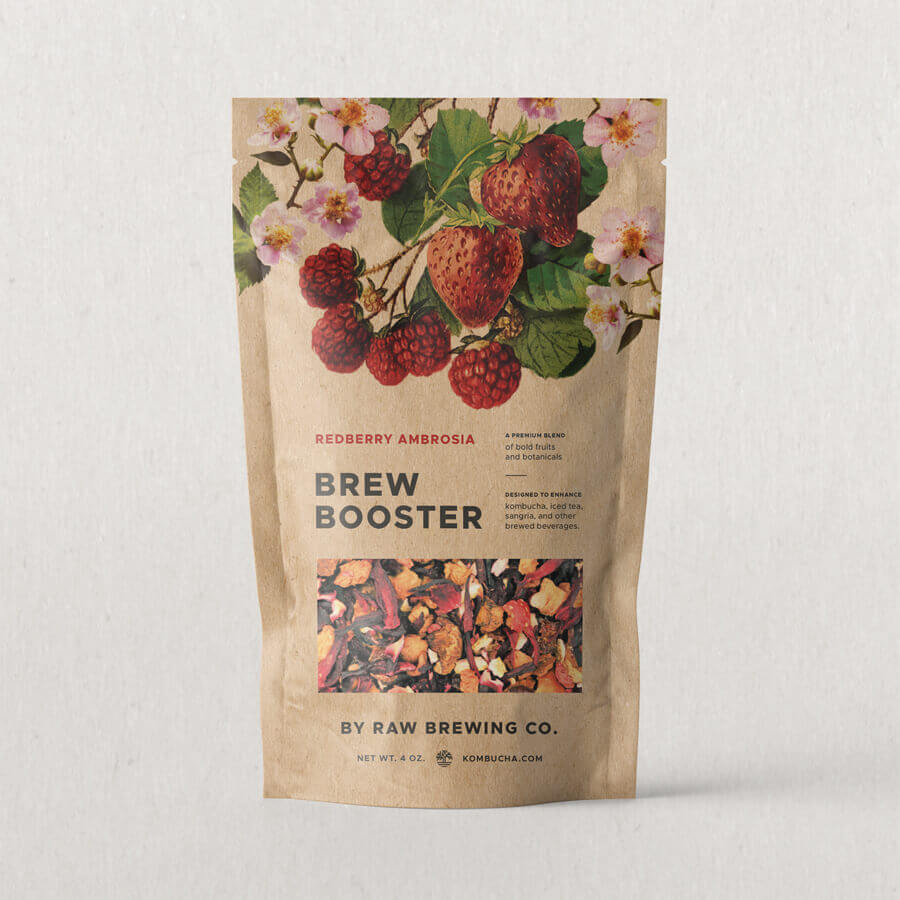 Front pouch of Redberry Ambrosia Brew Booster